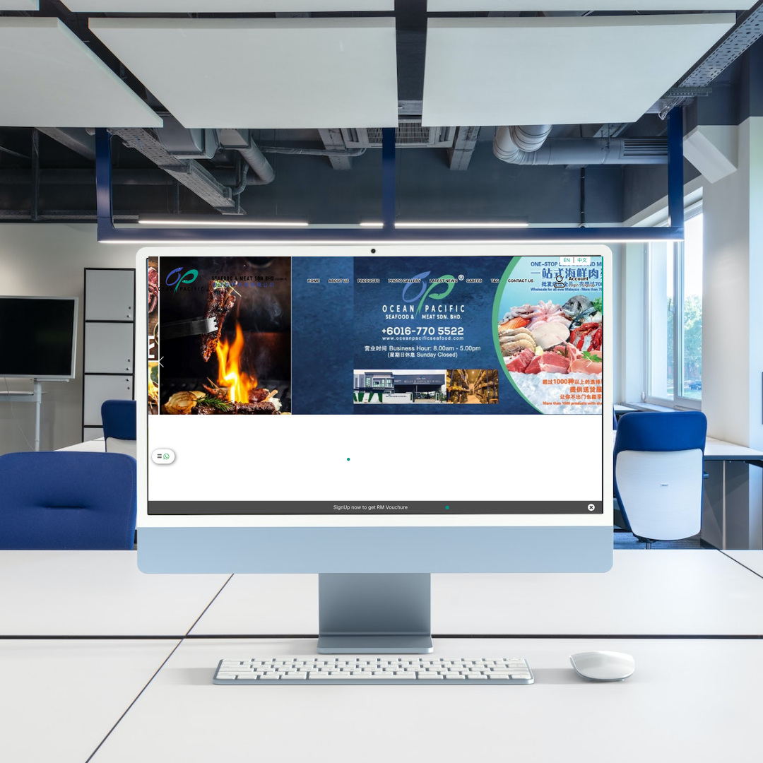 Ocean Pacific Seafood & Meat Sdn Bhd Website Design & SEO Case Study | Fresh Seafood & Frozen Food Supply in Johor