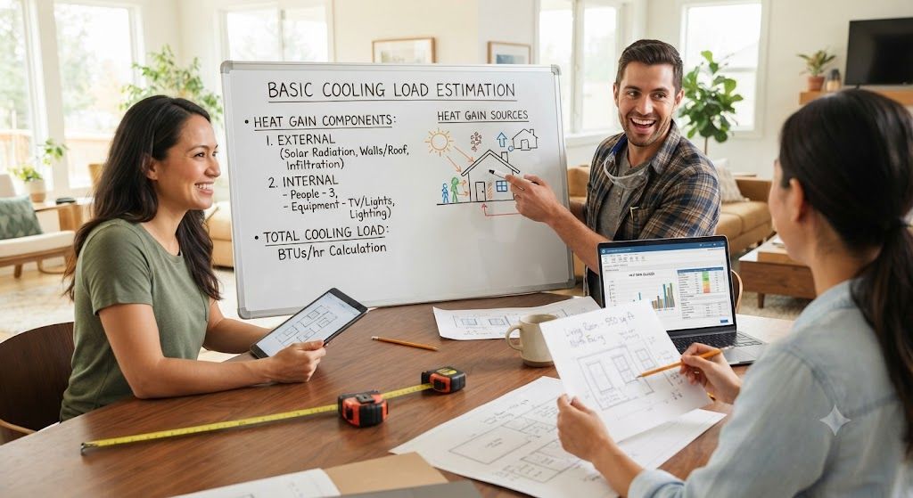 basic cooling load estimation for HVAC systems