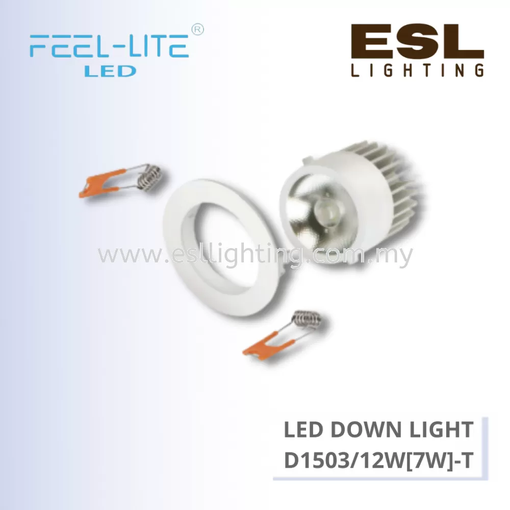 FEEL LITE LED RECESSED DOWN LIGHT ROUND 7W (12W) - D1503/12W(7W)-T