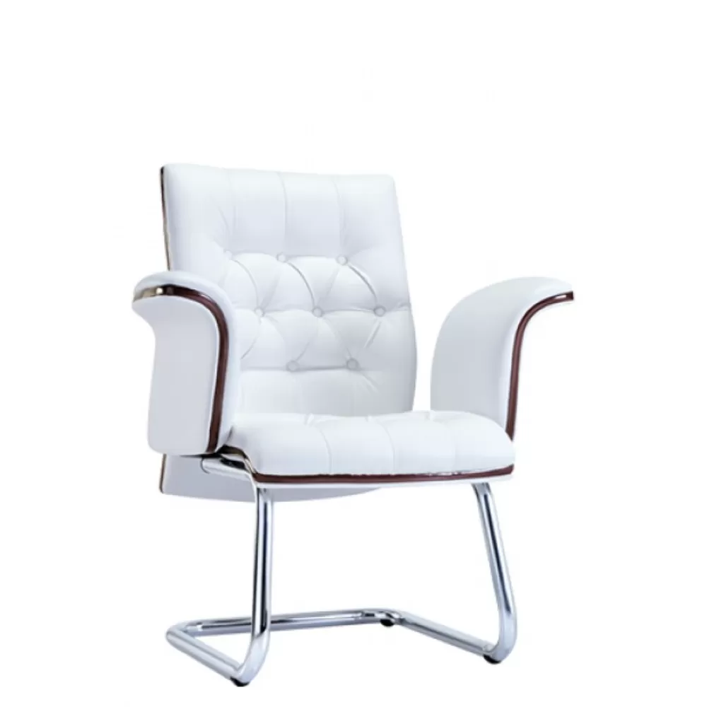 GRAND White Office Visitor Chair | Office Chair Penang