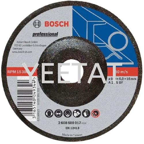 [ BOSCH ] METAL GRINDING DISC 100mm x 6mm x 16mm (2608600017)