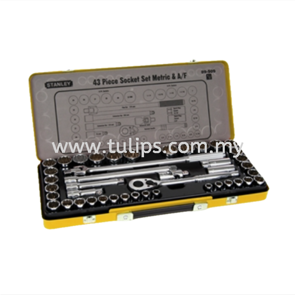 43-Piece 1/2" Drive Socket Set (Metric & Imperial)