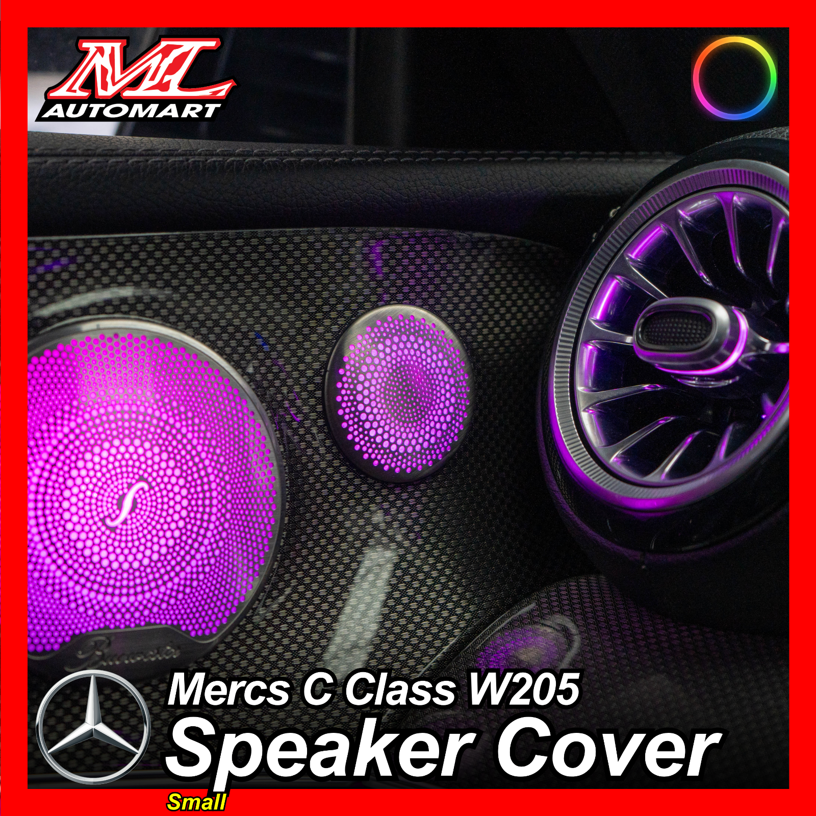 Mercedes Benz C Class W205 Ambient Light : Speaker Cover (Small)