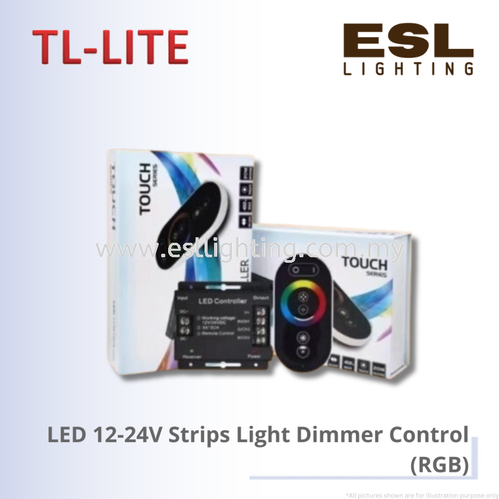 TL-LITE LED 12-24V Strips Light Dimmer Control - RGB