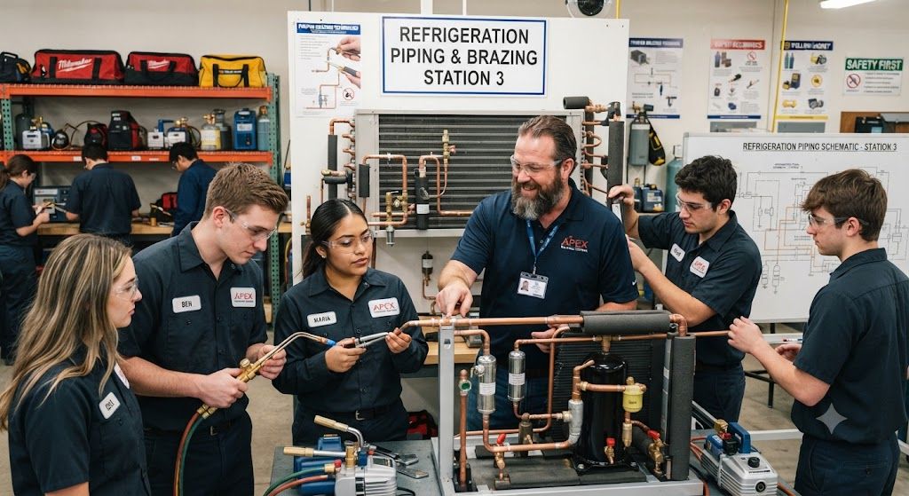 Refrigeration piping and brazing training