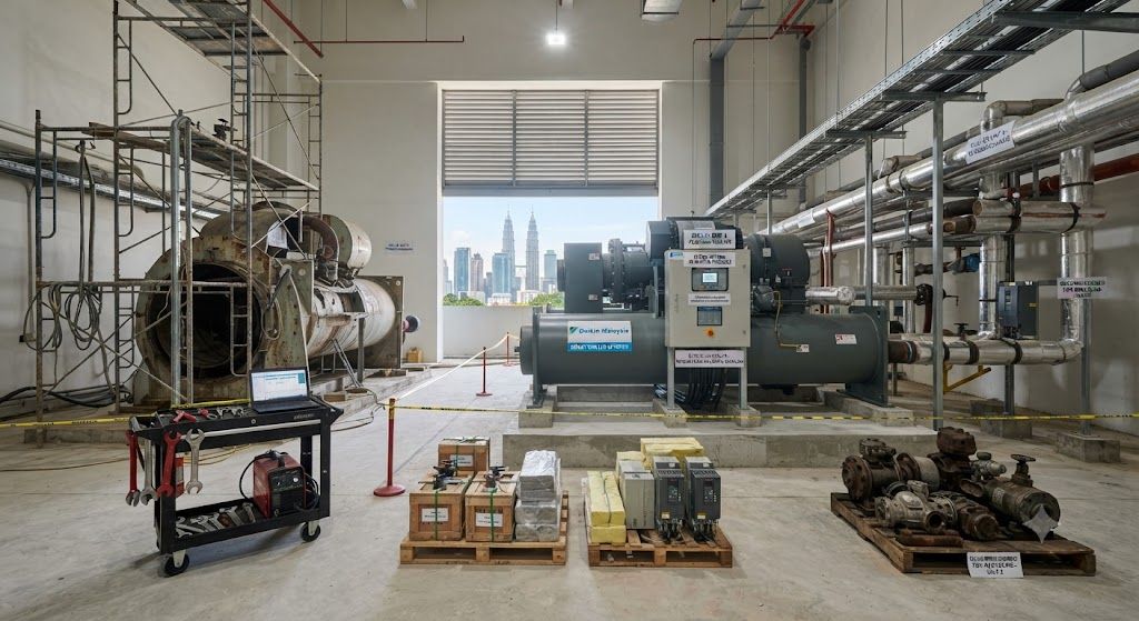 Commercial chiller retrofitting services Malaysia