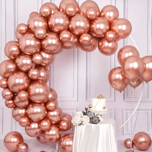 12inch Chrome Balloon 50pcs - Rose Gold (B-12CR-RG)