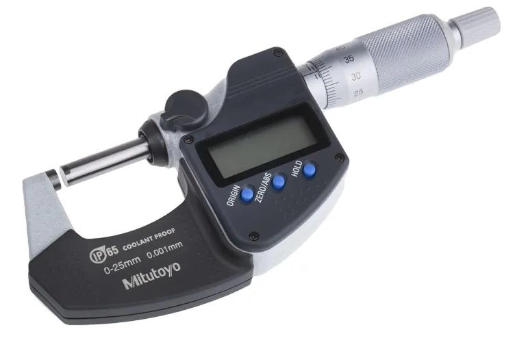  833-6427 -Mitutoyo 293-240-30 External Micrometer, Range 0 mm →25 mm 