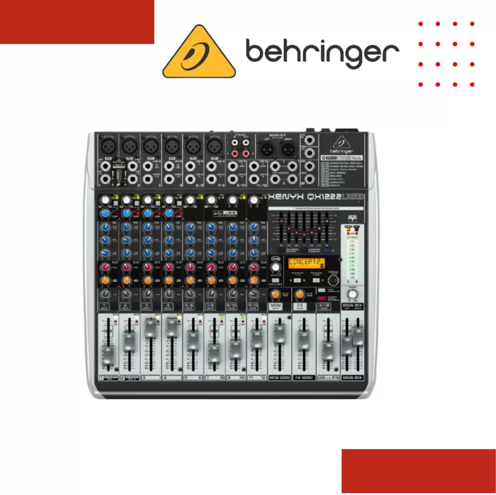 Behringer XENYX QX1222USB Mixer with USB and Effects