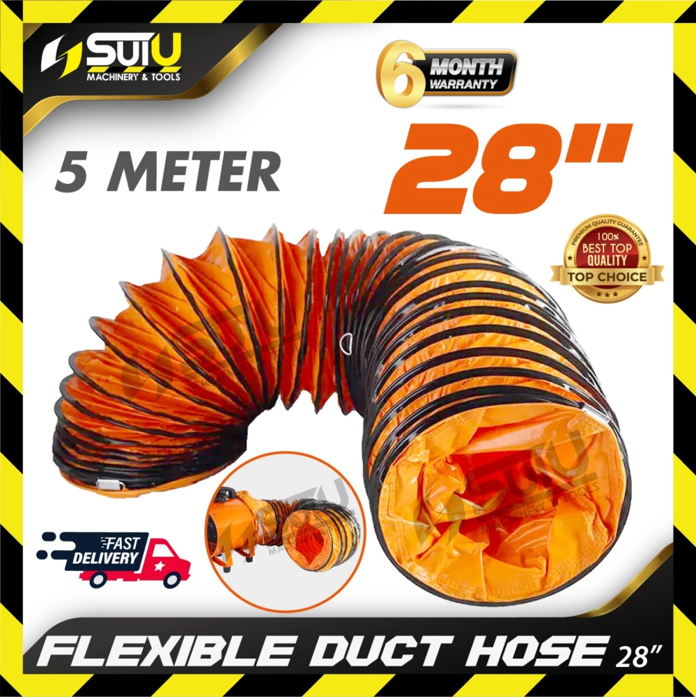 5M 28" Duct Hose / Dust Hose for Ventilation Fan