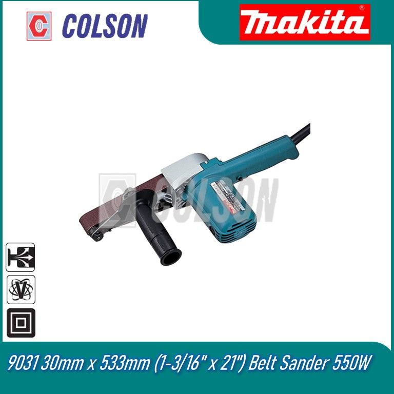 MAKITA 9031 30 mm x 533 mm (1-3/16" x 21") Belt Sander 550W