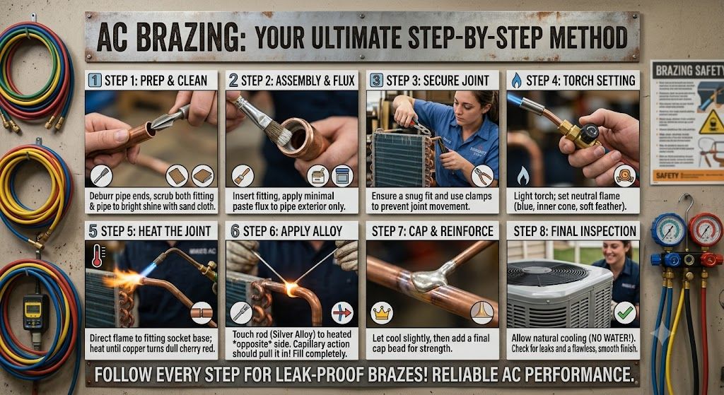 step by step AC brazing method
