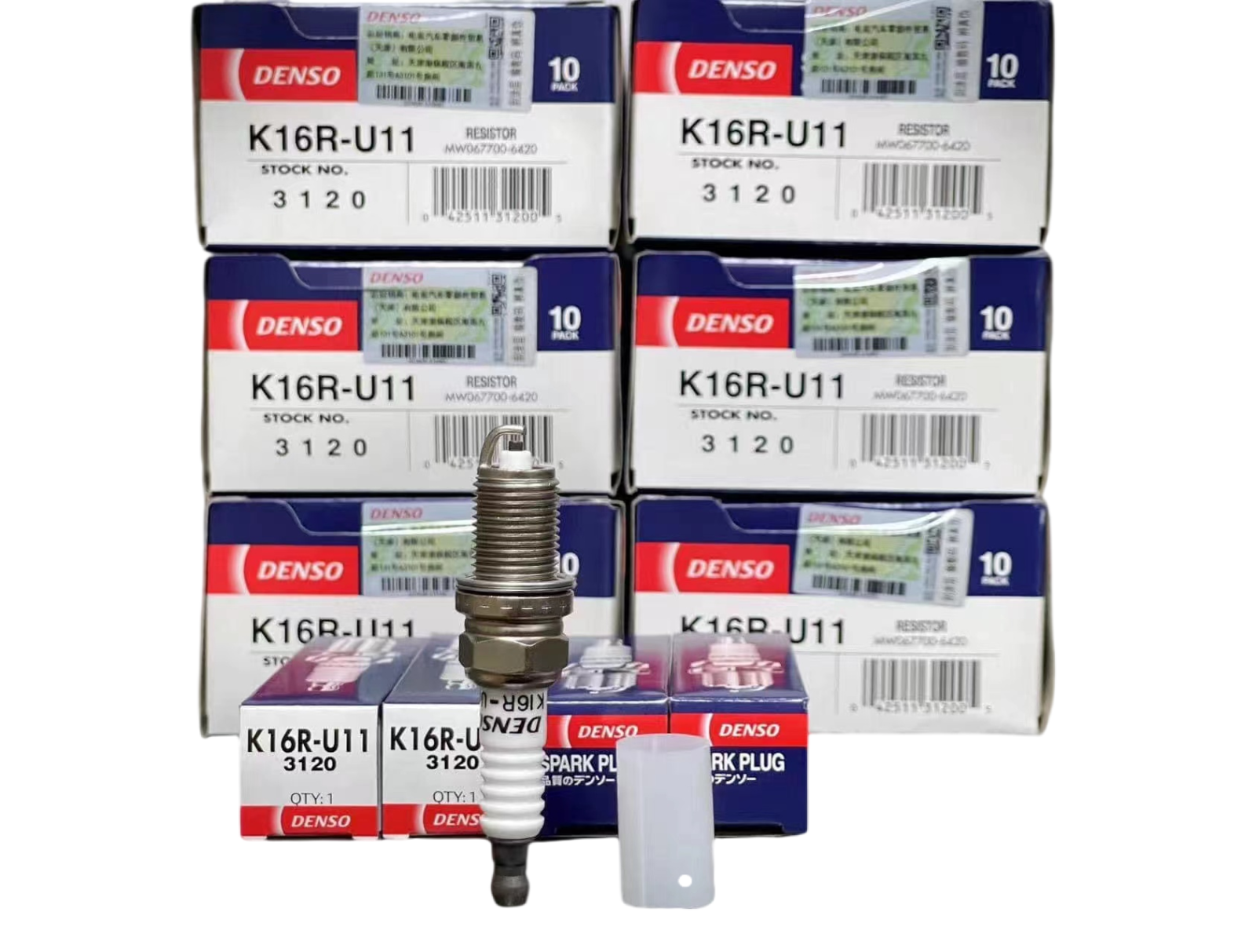DENSO K16R-U11/3120 OEM #90919-01164 SPARK PLUG NICKEL U-GROOVE TOYOTA HONDA MITSUBISHI LEXUS