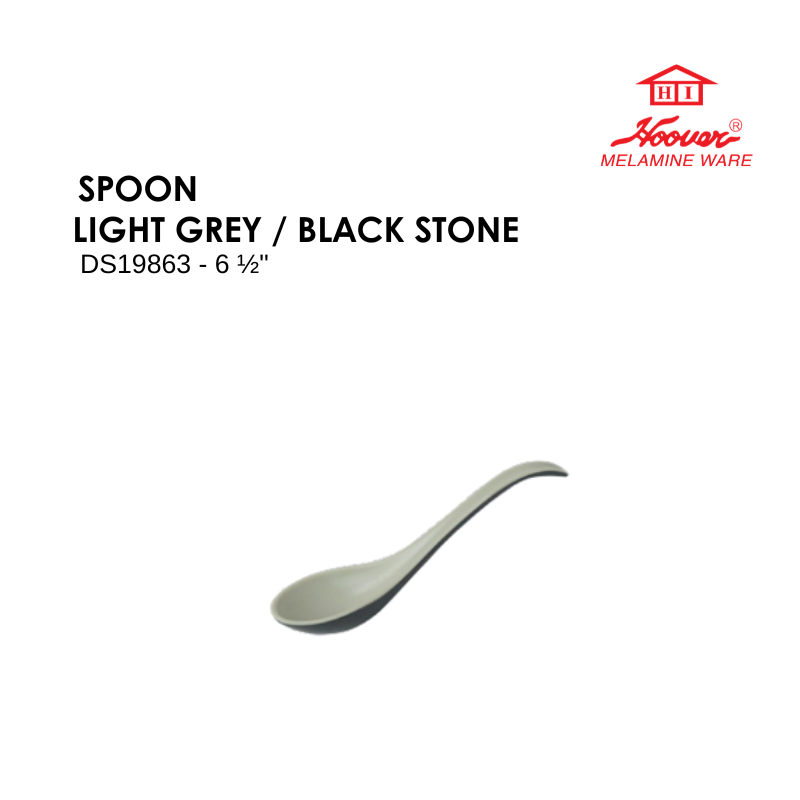 HOOVER MELAMINE WARE SPOON LIGHT GREY / BLACK STONE DS19863