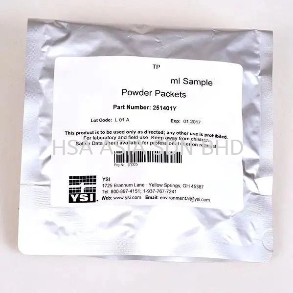 YSI Aluminum: Hexamine Buffer, reagent powder packs, 20 mL, pack of 100