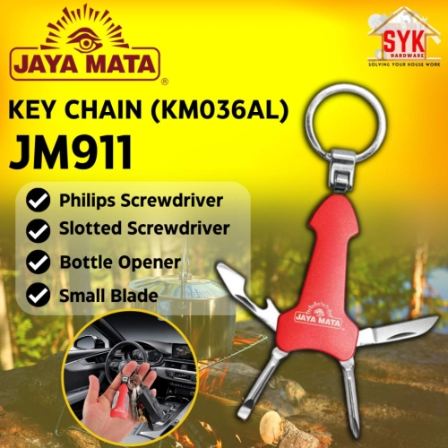 SYK Jaya Mata JM911 KM036AL Multifunctional Keychain Car Key Holder Bottle Opener Philips Slotted Screwdriver Souvenir