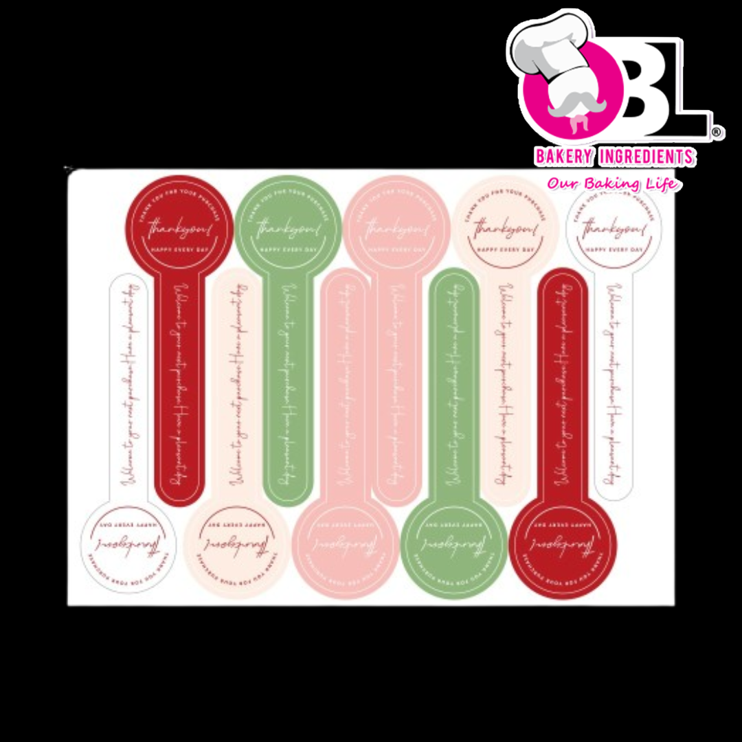 116211 THANK YOU COLOR STICKER LONG 50'S