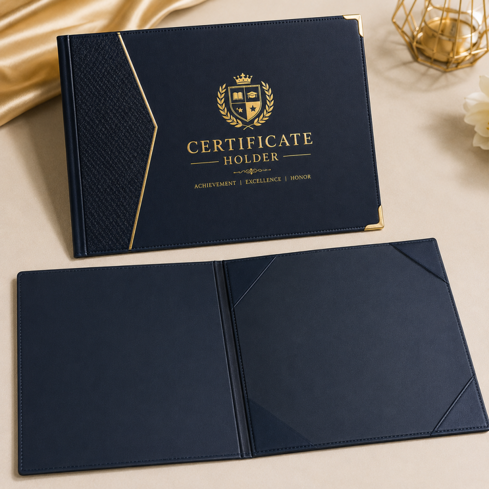 Certificate Holder Printing (Inside Design) | Premium Custom Certificate Presentation Holders