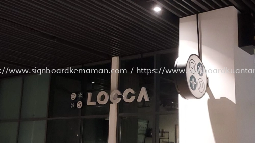 LOCCA ROUND SHAPE DOUBLE SIDE LIGHTBOX SIGNAGE SIGNBOARD AT KEMAMAN TERENGGANU