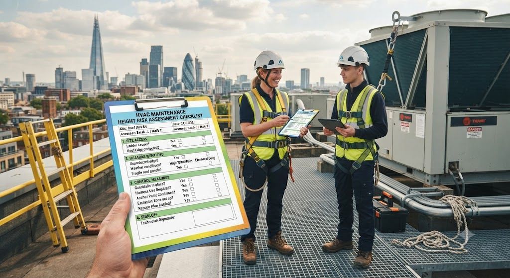 HVAC maintenance height risk assessment checklist