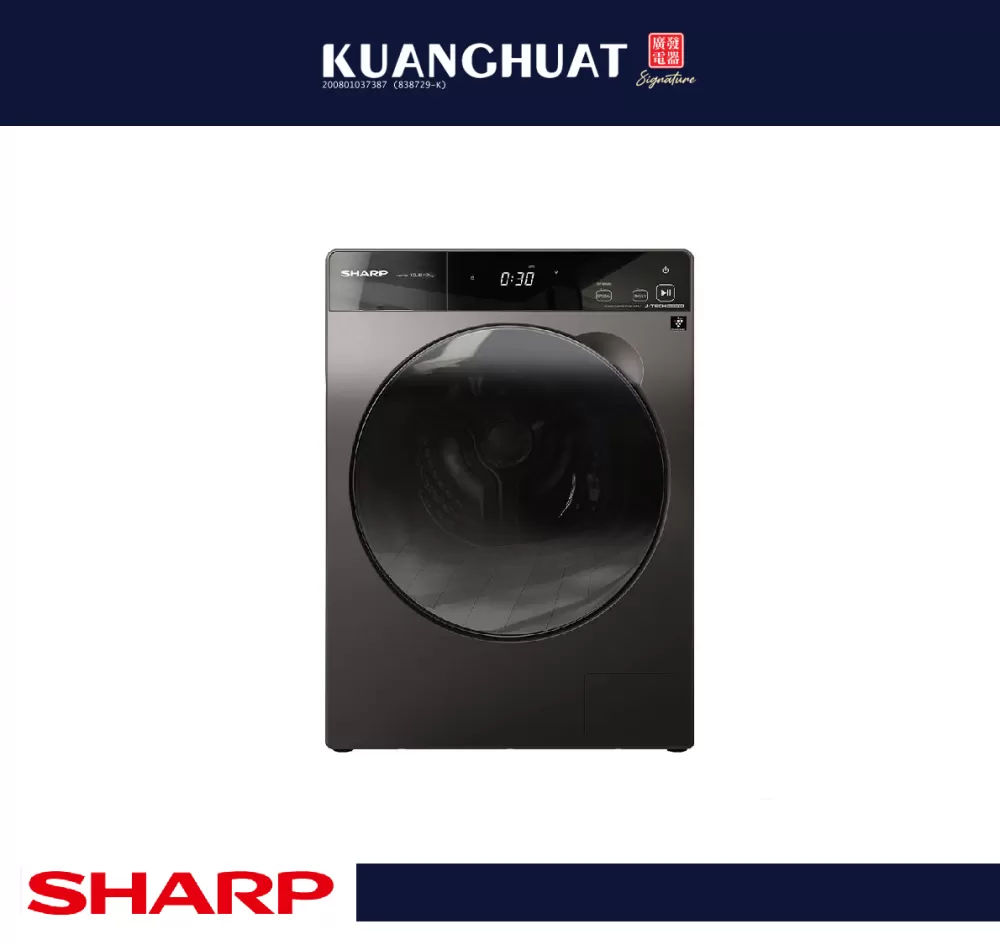SHARP 10.5/7kg Front Load Washer Dryer ESDK1054PMS