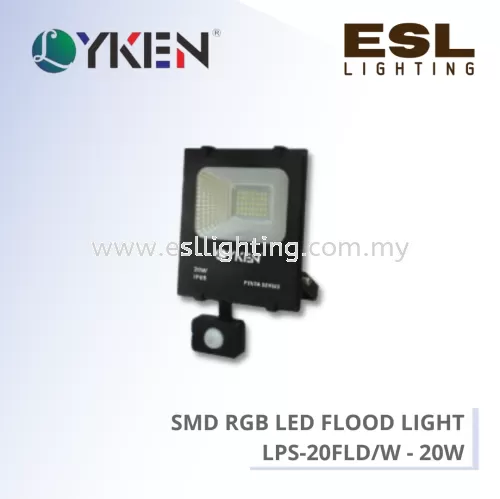 LYKEN PENTA SERIES SMD RGB LED FLOOD LIGHT PIR MOTION SENSOR - LPS-20FLD (S) / LPS-20FLW (S)