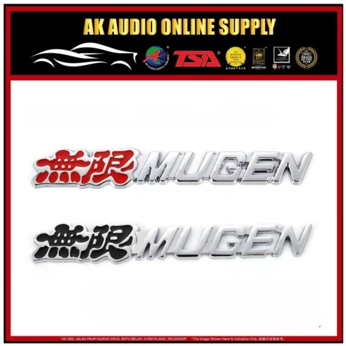 Metal MUGEN Logo Front Grille amblem  Emblem Badge For Honda civic city jazz All Model - A12576