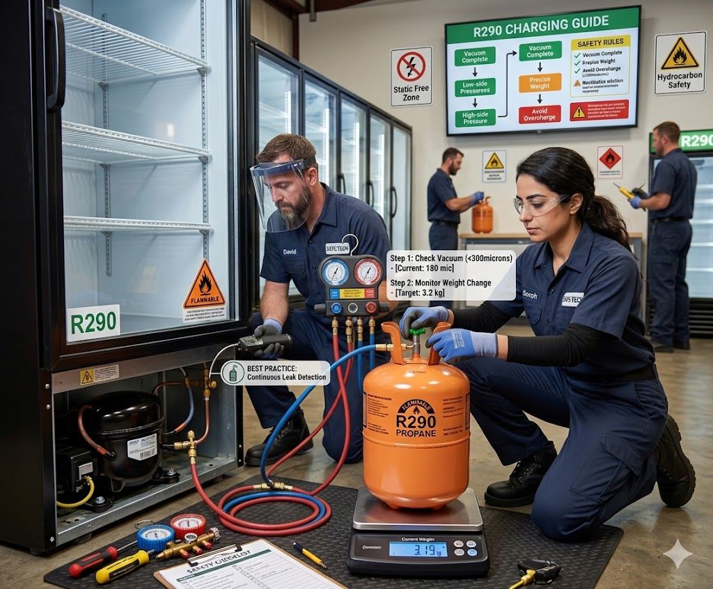 R290 system charging best practices