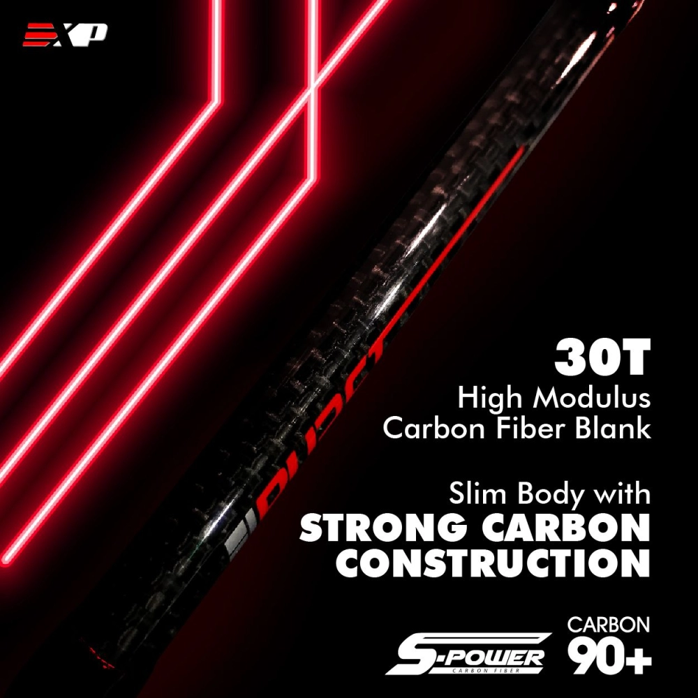 EXP BURST ROD Carbon Fiber 2PCS Fishing Rod Medium Light M Medium Heavy Bait Casting BC Spinning 6" ~ 7" Joran Pancing