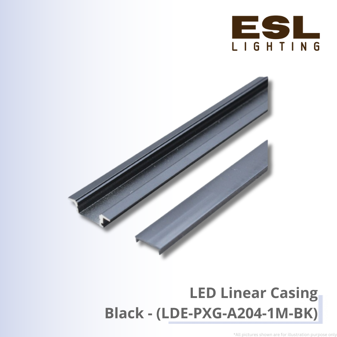 LED Linear Casing Black - LDE-PXG-A204-1M-BK