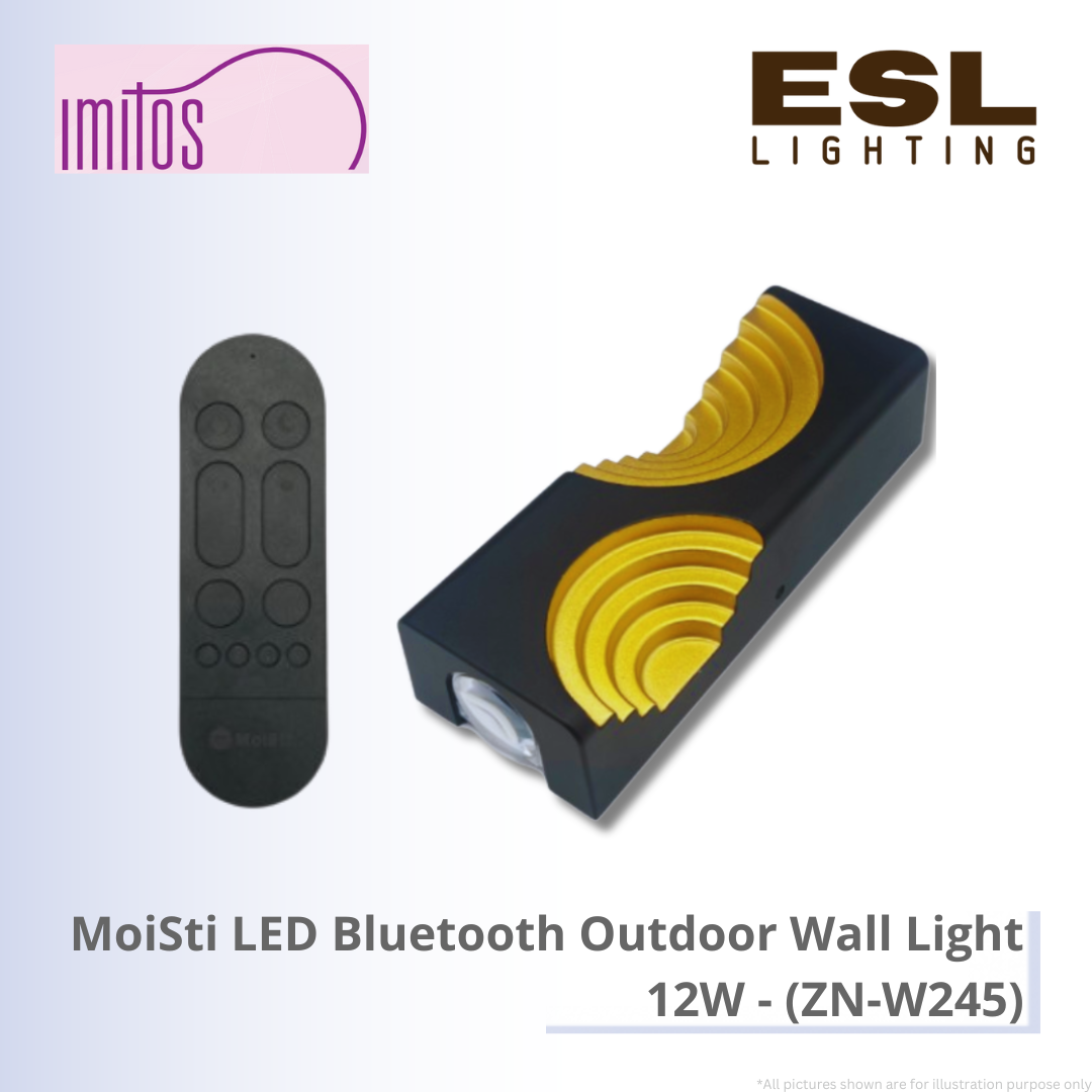 IMITOS MoiSti LED Bluetooth Outdoor Wall Light 12W - ZN-W245 IP65