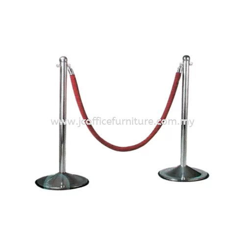 Stainless Steel Velvet Rope Q-Up Stand (Round Head)
