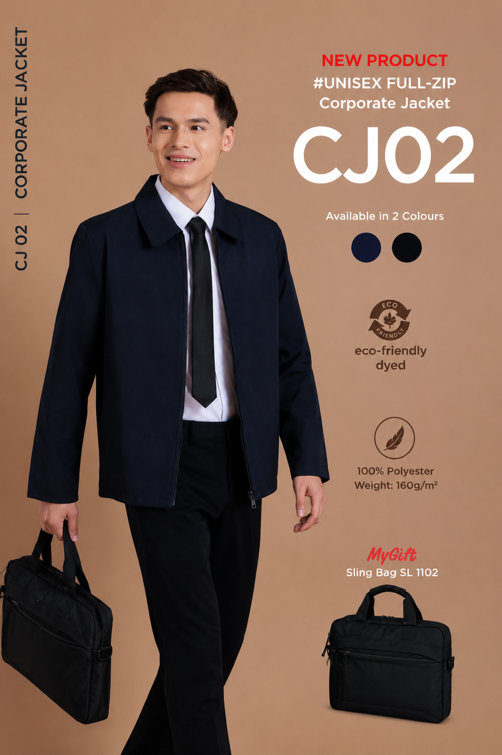 Unisex Full-Zip Corporate Jacket - CJ02