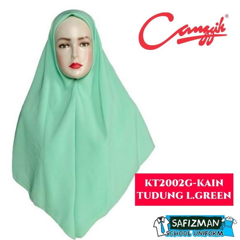 Tudung Hijau Muda Sekolah Jenama Canggih KT2002