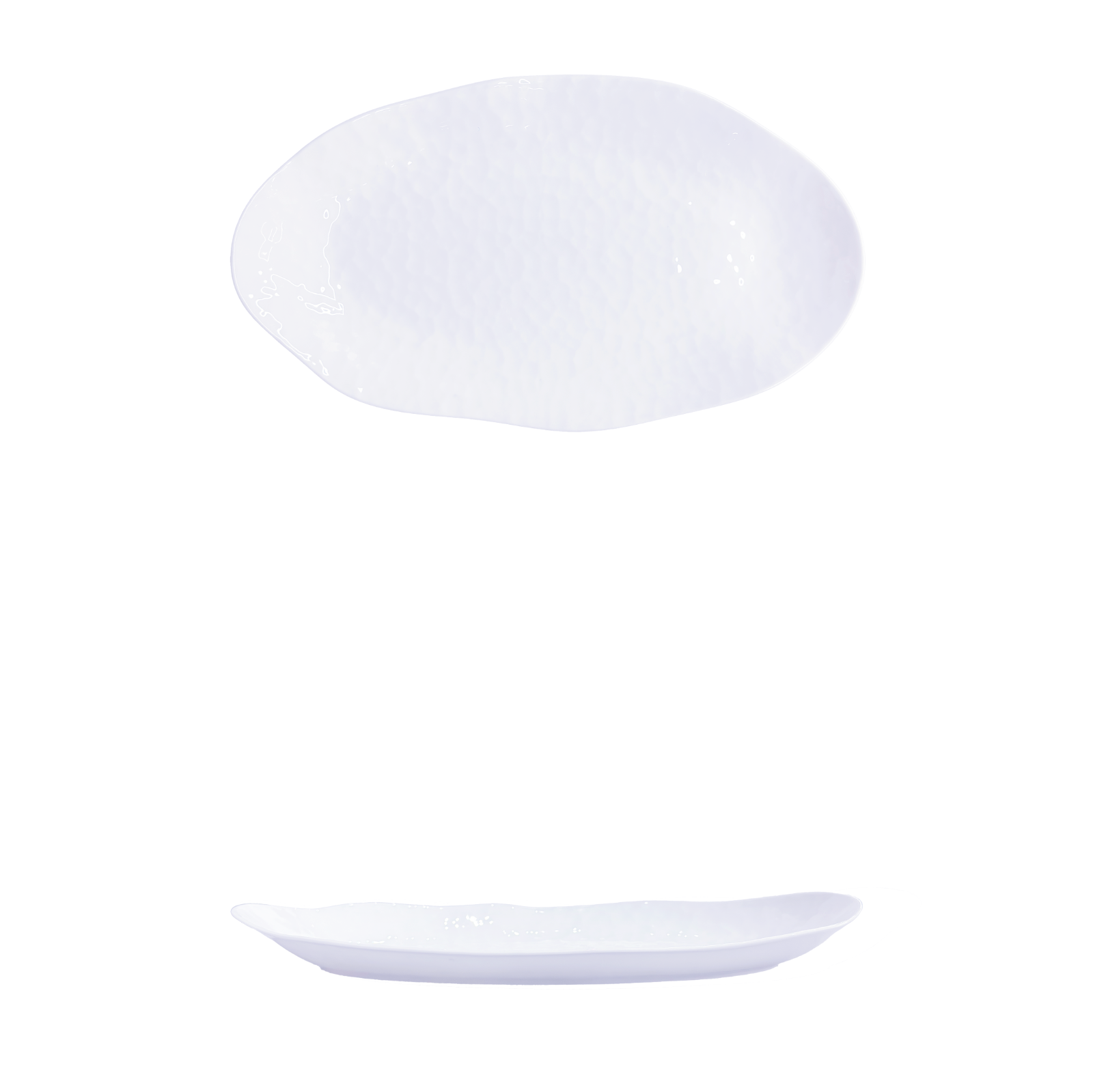 YGB-18'' -fish-plate-月光白-18-原石鱼盘-（套）