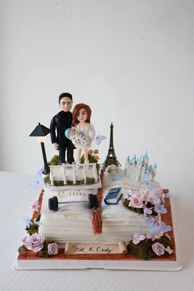 Fairy Tale Couple Book Cake