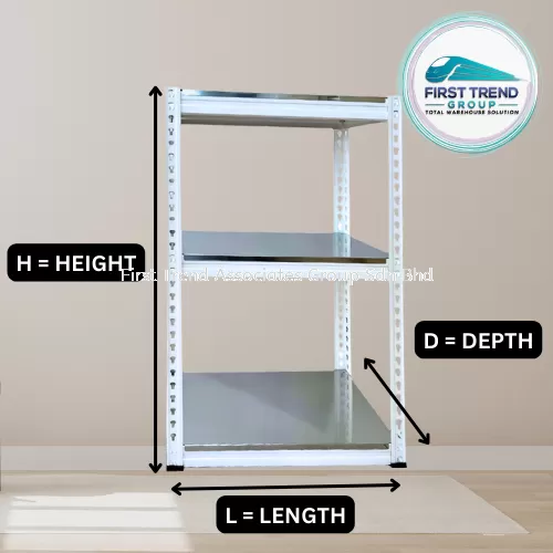 Light Duty Boltless Rack STAINLESS STEEL Rak Besi Store Multipurpose Rack Home Rak Serbaguna