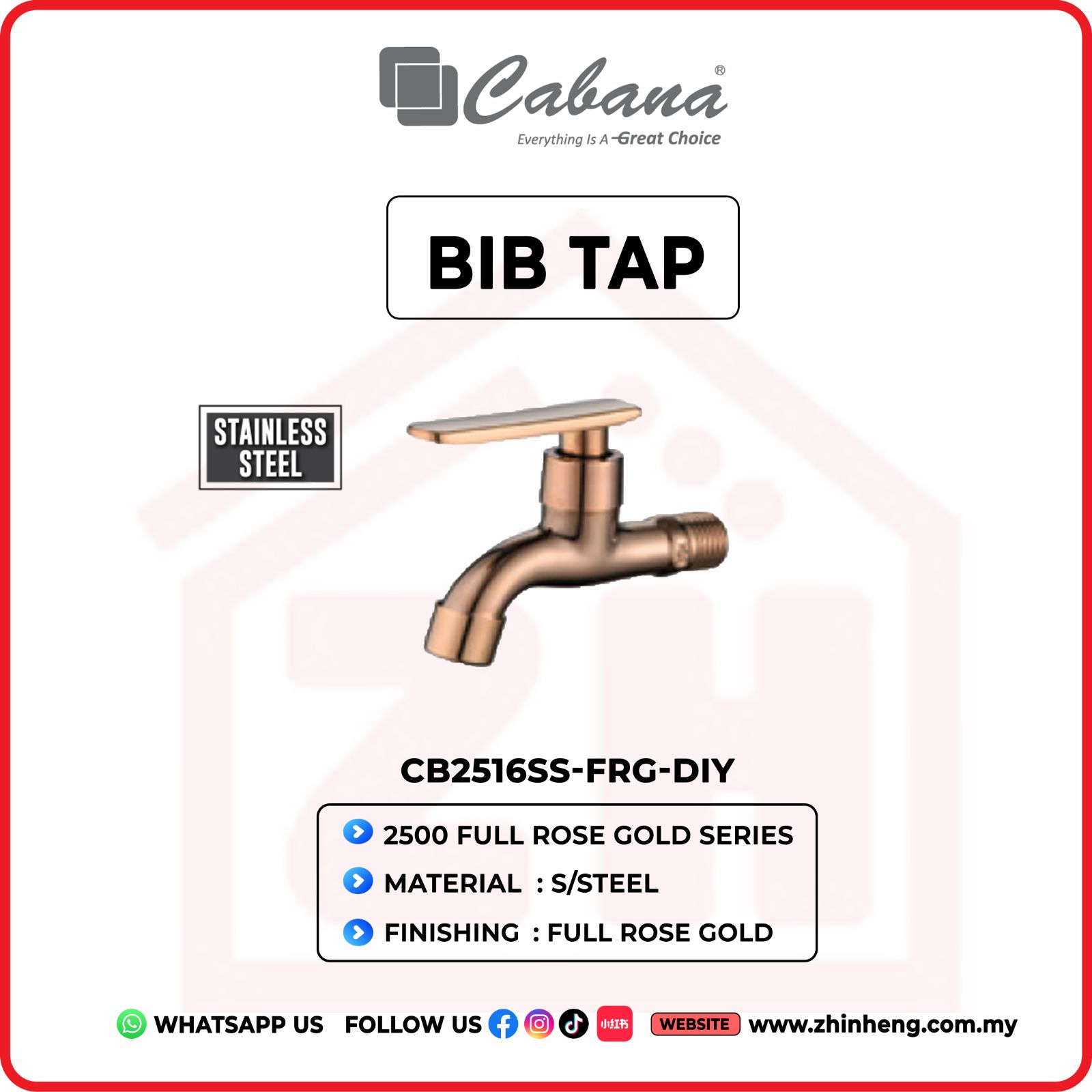 CABANA BIB TAP CB2516SS-FRG-DIY