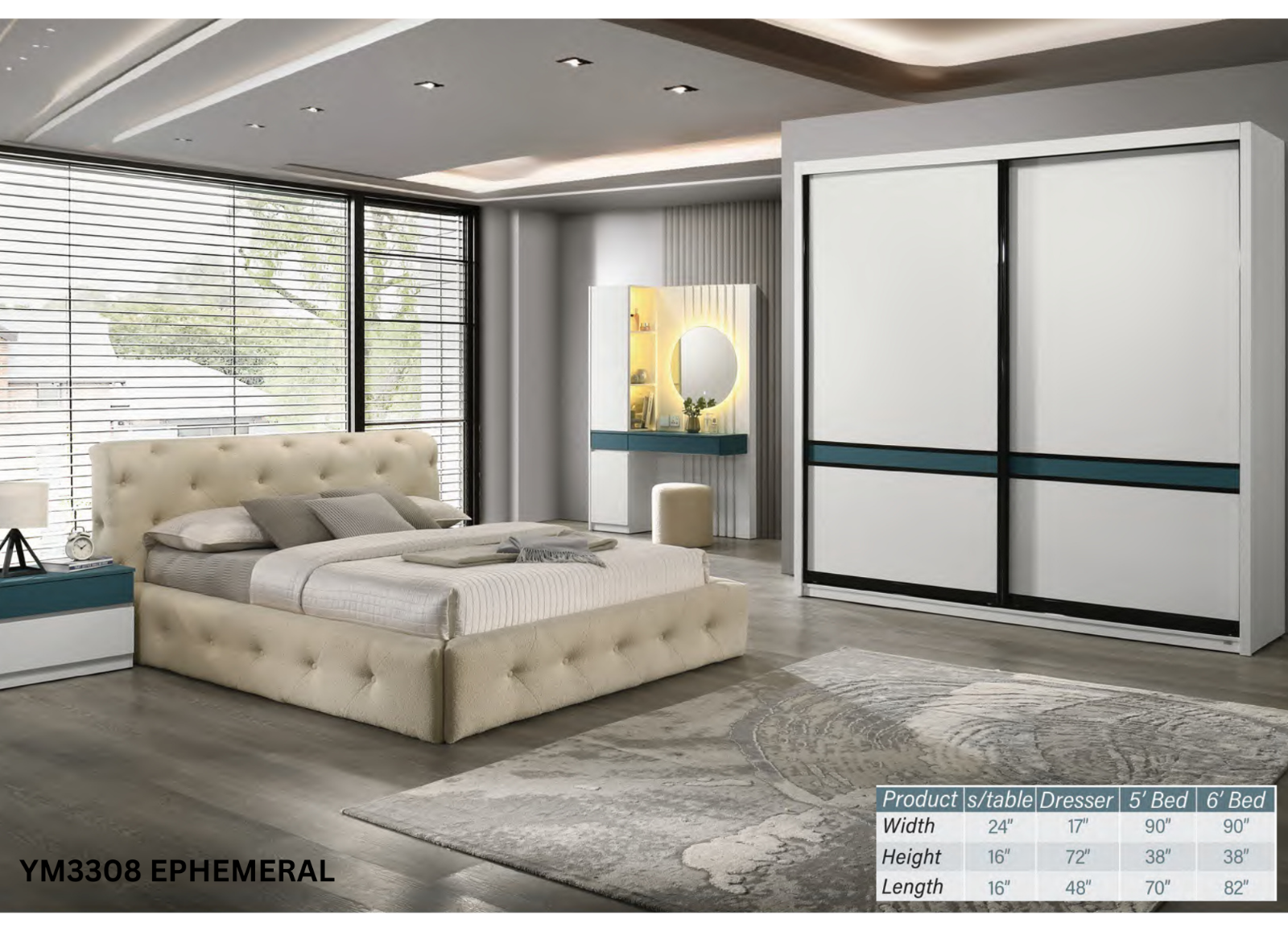 BEDROOM SET (YM 3308 EPHEMERAL)