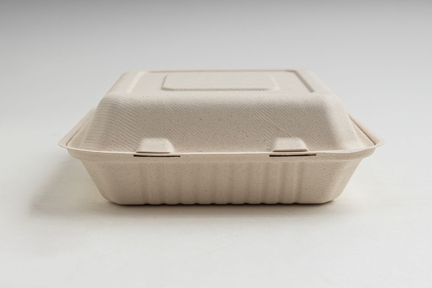 9 Inch 3 Compartment Clamshell Bento Container 100% Plant Fibre Series