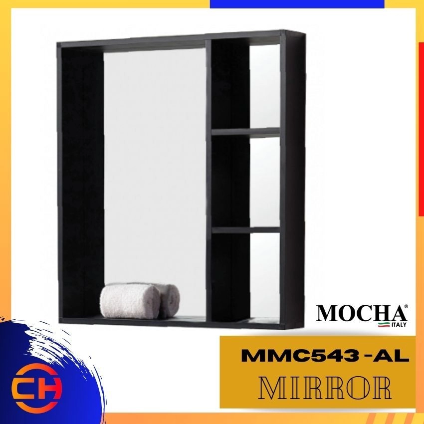 MOCHA MMC543-AL Stainless Steel Mirror Cabinet (Black Matte Finish)