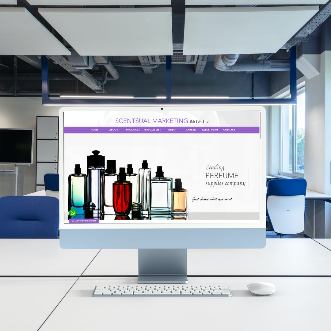 Kajian Kes Reka Bentuk Laman Web & SEO Scentsual Marketing (M) Sdn Bhd | Perfume Supplier di Kuala Lumpur