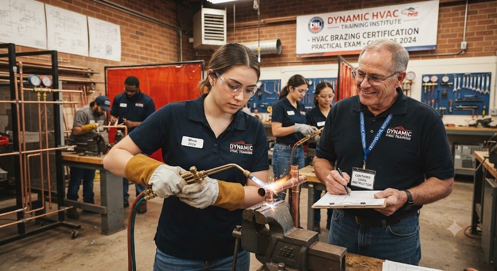 HVAC brazing practical certification training