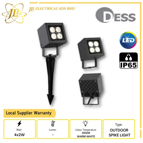 DESS GLHI1741 4X2W 240VAC 3000K IP65 LED OUTDOOR SPIKE LIGHT聽