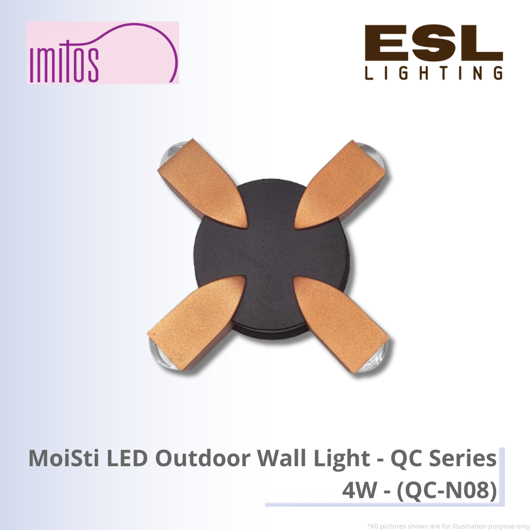 IMITOS MoiSti LED Outdoor Wall Light (QC Series) 4W - QC-N08 IP65
