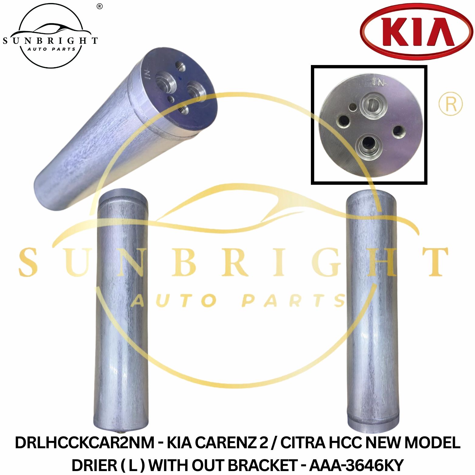 DRLHCCKCAR2NM - KIA CARENZ 2 / CITRA HCC NEW MODEL DRIER ( L ) WITH OUT BRACKET - AAA-3646KY