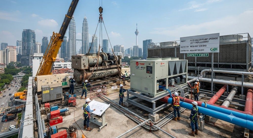 Rooftop chiller replacement and upgrade Kuala Lumpur