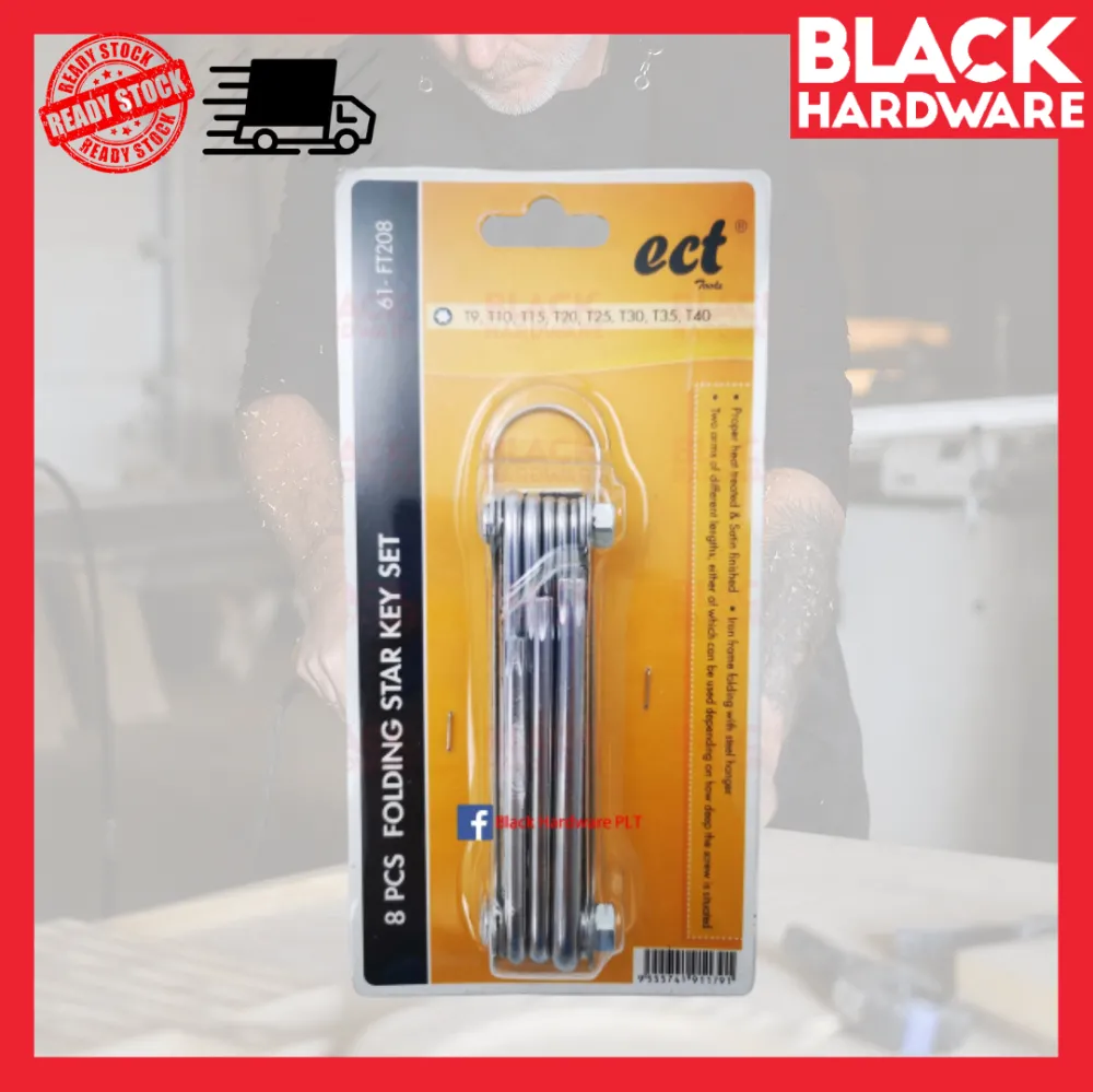 BLACK HARDWARE ECT Star Allen Key Set Torx Allen Key Bunga Torx Screwdriver Allen Key Socket 六角扳手 Folding Allenkey Tools