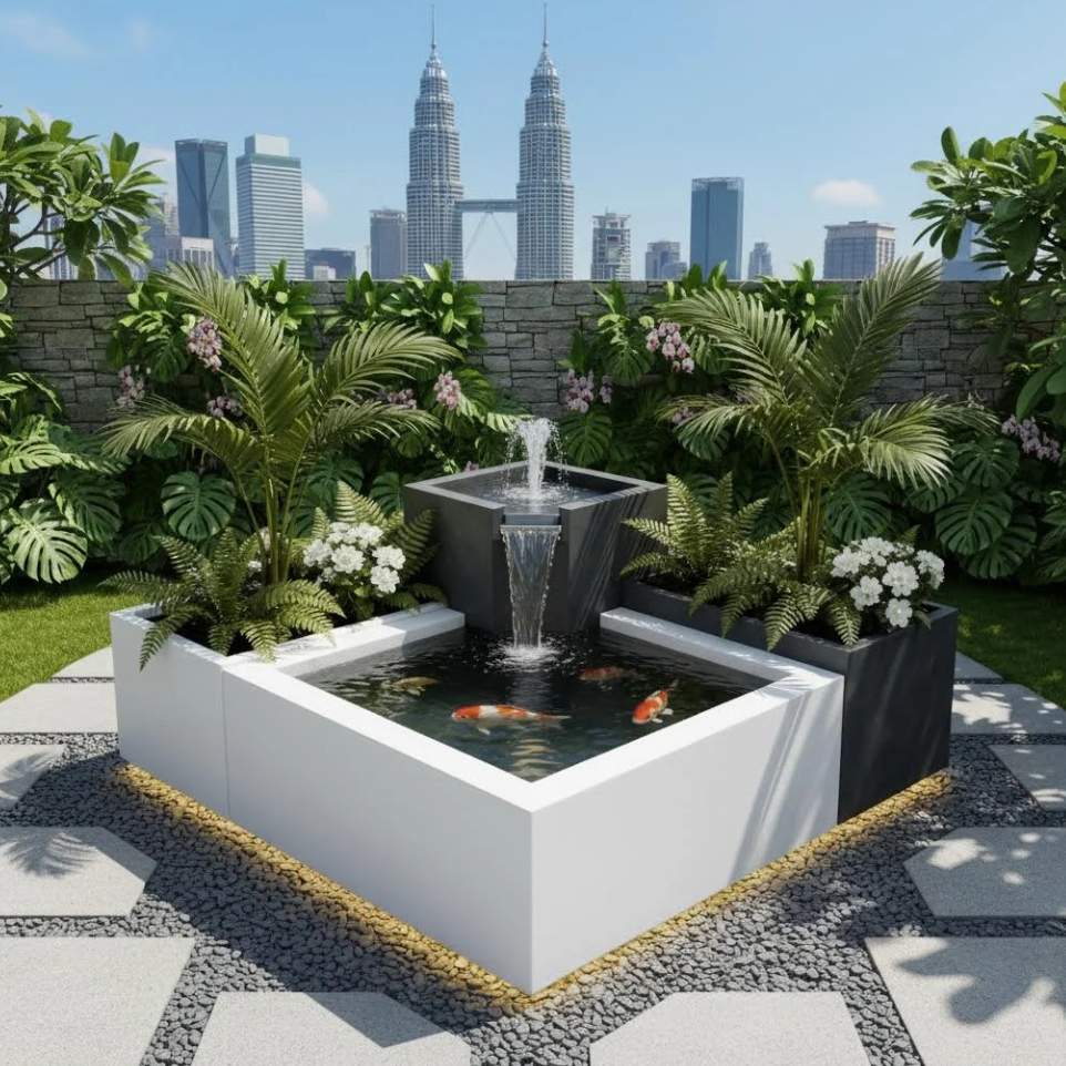 Premium Custom Made Water Fountain Kuala Lumpur Malaysia 马来西亚雪隆区定制水景设计 Reka Bentuk Ciri Air Tersuai Malaysia