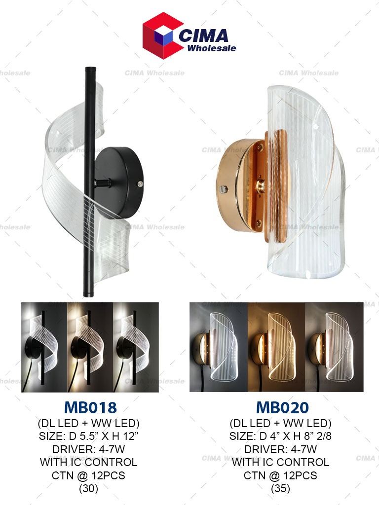 MB018 3COLOUR WALL LIGHT